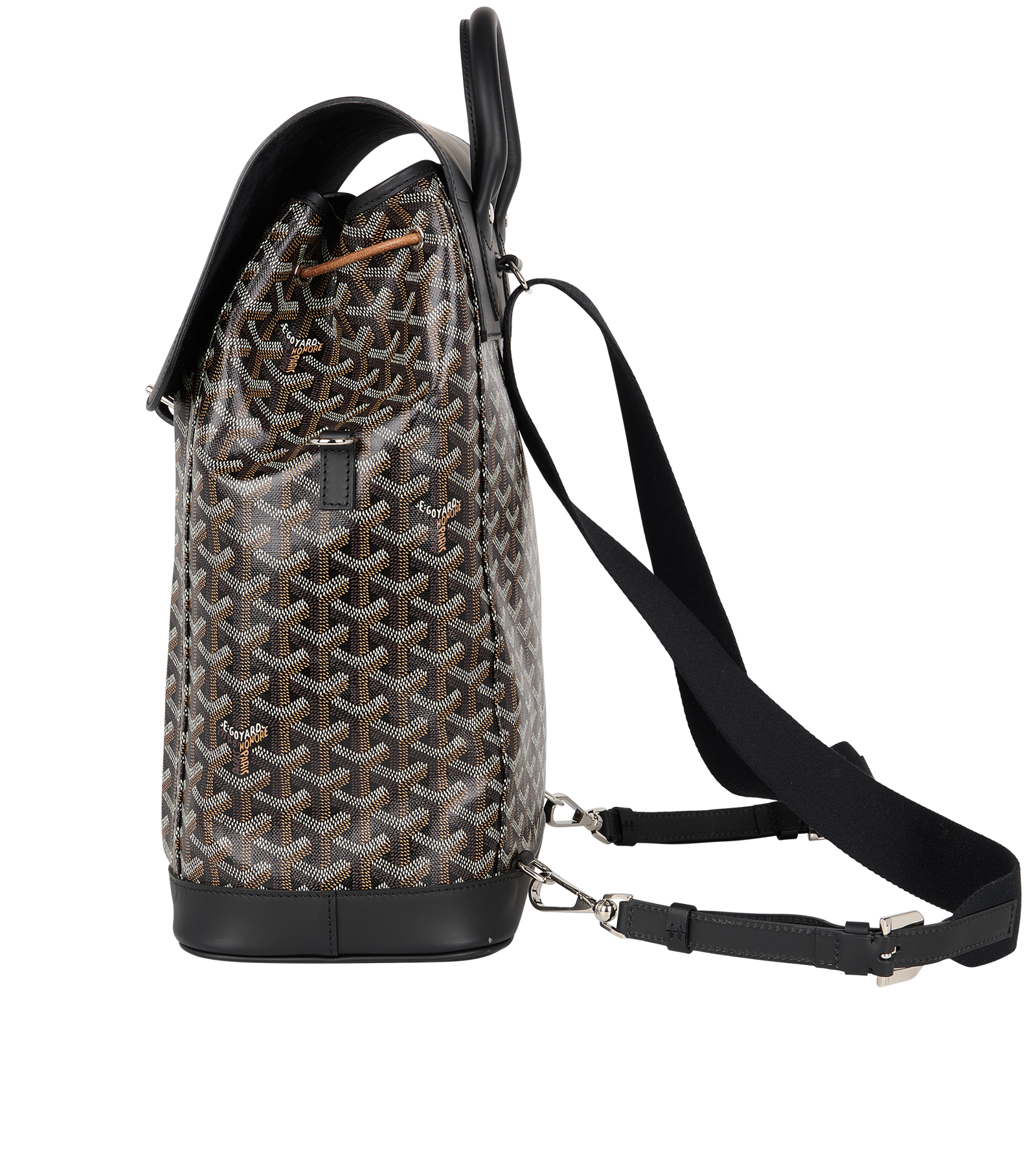 Alpin MM Backpack, &pound;3,100, Handbags, Black/Brown, Canvas, Bottom view